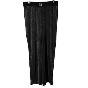 Juicy Couture Black &Silver Sparkly Wide Leg Pants Size Small